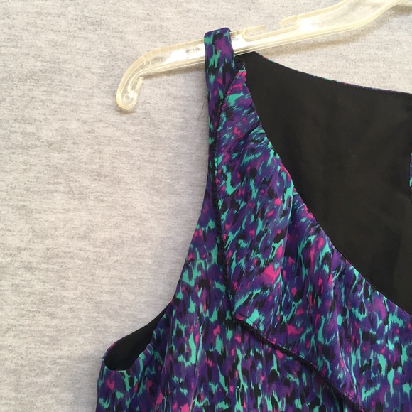 I ❤️ RONSON Cool Spring/Summer Abstract Design Fully Lined Ruffle Fly-Away Top - Picture 6 of 16